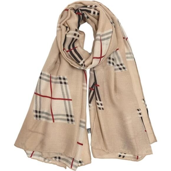 Women's Scarves Light Soft Fashion Khaki - Picture 2 of 6